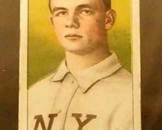 1909 T206 Piedmont 350 Rube Marquard (Portrait) HOF, Has Crease
