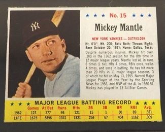 1963 Post Cereal Mickey Mantle (Hand Cut) #15 HOF
