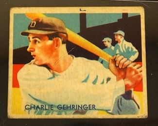 1935 Diamond Stars (R327) Charlie Gehringer HOF #77B (Blue Back)
