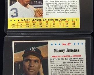 1963 Post Cereal Mann Jimenez (Hand Cut) #87 And Floyd Robinson (Hand Cut) #39 Floyd Robinson (Hand Cut)
