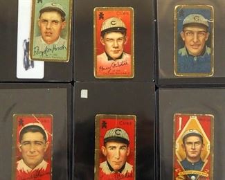 1911 T205 Gold Border Floyd Kroh, Harry McIntire, Frederick Olmstead, Frank Schulte (Premium Back), Lewis Richie, And David Shean (Cubs)
