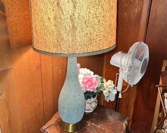 The beautiful blue color isn't photographing well- but its a fantastic blue MCM lamp