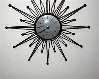 MCM sunburst clock