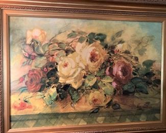 Framed rose art
