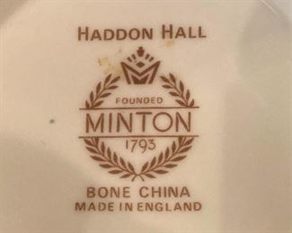 "Haddon Hall" bone china by Minton - made in England