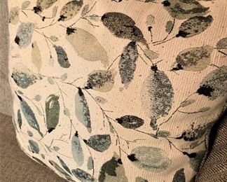 One of two matching pillows (pale blues/grays)