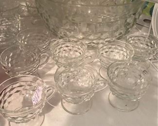 Punch bowl and cups