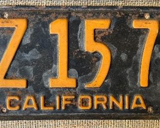 1933 Calufornia license plate
