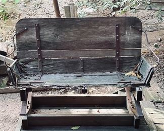Rustic antique wagon buggy buckboard seat