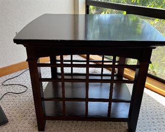 Dark finish end table / side table