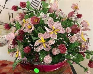 Beaded flower arrangement 