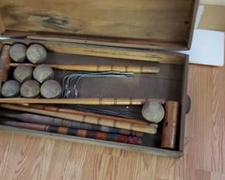 Old croquet set