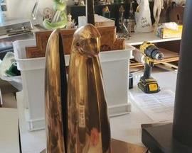 Enrico Henry Pinardi. Polished bronze sculpture