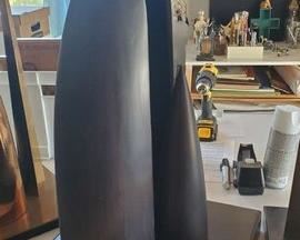 Enrico "Henry" Pinardi. Mahogany wood sculpture