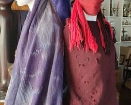 Gayle White. Foam Busts with hand dyed and woven cloth