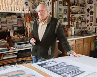 Enrico "Henry" Pinardi in his studio