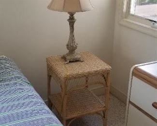 Wicker nightstand - two available