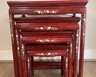 JACR605 Japanese Mother Of Pearl Nesting Tables