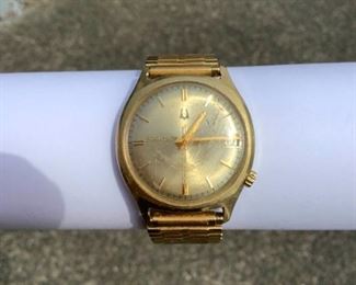 JACR628 Mens 14k Gold Bulova Accutron Watch