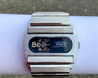 JACR629 RARE Vulcain Jump Hour Automatic 17 Jewel Mens Watch