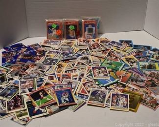 Packaged Donruss 1990 Loose Miscellaneous Fleer 1990 Football and Some Score random Leaf Baseball etc