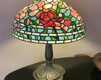 	#6	Tiffany style lamp 24"H	 $60.00 	