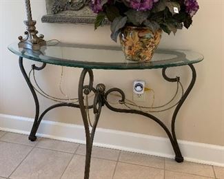 	#9	Glass entry way table 43x17x30	 $65.00 	
