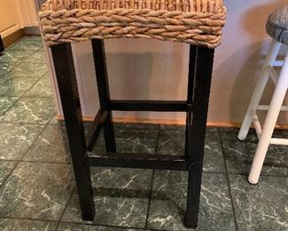 	#16	Rattan woven stool 29"H	 $15.00 	
