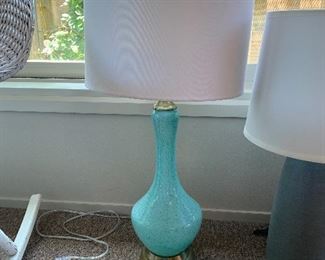 	#31	Turquoise lamp 30"H	 $25.00 	