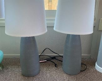 	#32	Gray lamps  26.5"H set of 2	 $40.00 	