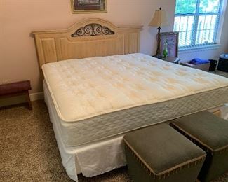 	#36	Thomasville king size bed with mattress and box spring	 $175.00 	