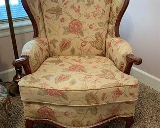 	#52	Upholstered wingback chair. As is-upholstery condition	 $20.00 	
