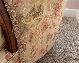 #52	Upholstered wingback chair. As is-upholstery condition	 $20.00 	