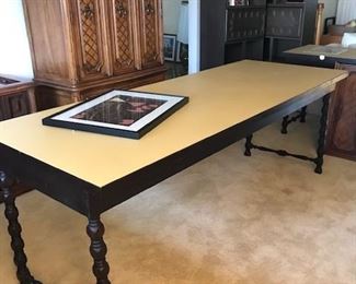 beautiful wood desk unit - Two desks that go can be stand alone or together for a corner meet.Longer one is 80 x 30    Its companion is 70 x 24