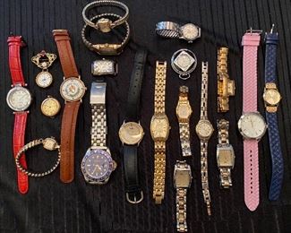 Vauchay 15 Jewels, Gruen, Lionel, Seiko, Anne Klein, Fossil, Relic, Liz Claiborne, Wristwatches Watches 