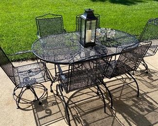 Nice Wrought Iron Patio Table & Chairs…More Chairs Available 