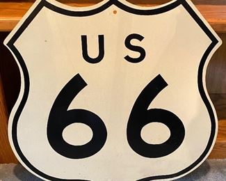 Vintage US Highway 66 Sign (Approximately 24”x24”) 