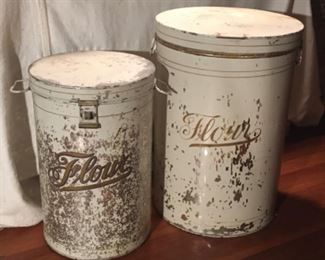 Pealy paint Flour tins 16 & 20 inch’s