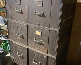 Wooden filing cabinet, comes apart to be different sizes see next picture