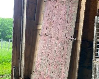 42x106 Antique barn door with all original hardware. It could be a table, door, smaller projects, ideas are endless!!!