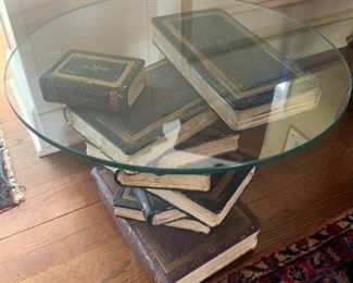 Glass Top / Book Stack Table $ 48.00