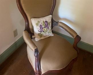 Antique Upholstered Roseback Chair $ 114.00