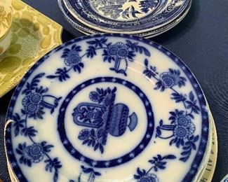 Blue spray and other Vintage Dishware.