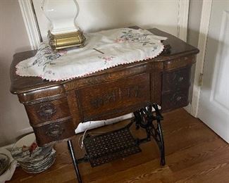 White sewing machine 