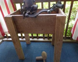 Antique Red Chief  Corn Sheller, Cobbler's shoe last, antique meat grinder