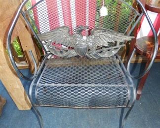 1 of 2 Vintage Wrought Iron outdoor chair