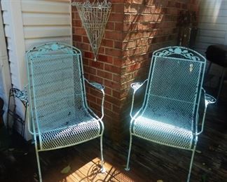 2 of 4 Vintage Wrought Iron Chairs