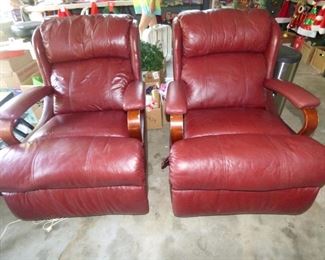 Pair of Leather Rockers 