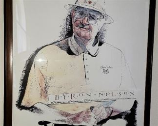 Signed Byron Nelson Poster from 2000 GTE Tournament