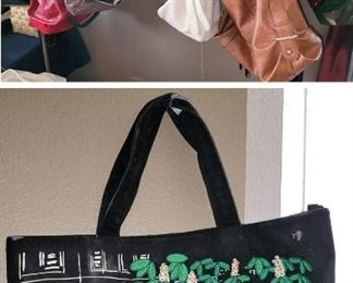 Purses and bags - small evening to extra-large daytime. Designer to Replica Designer to mall brands.  Many new with tags